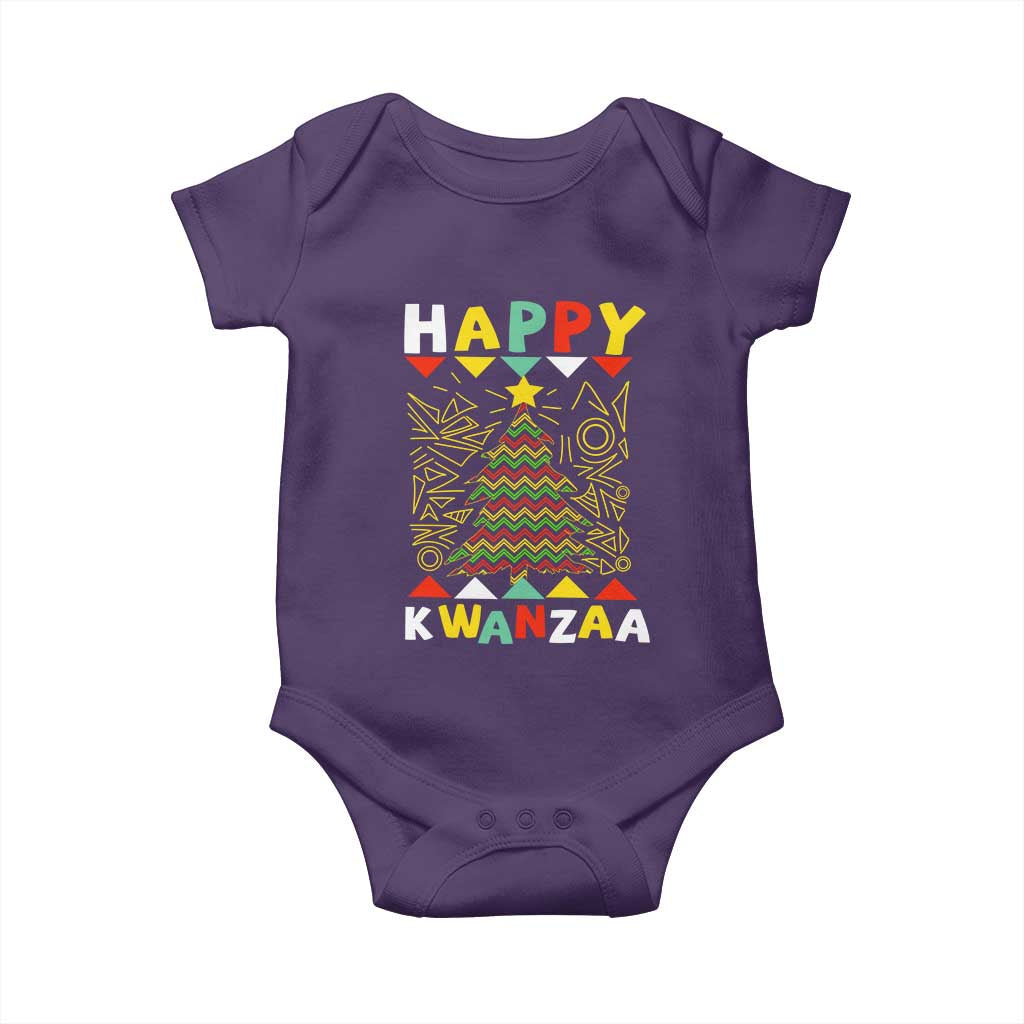 Happy Kwanzaa Christmas Baby Onesie African American Holiday Christmas Tree - Wonder Print Shop