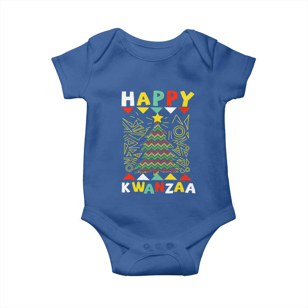 Happy Kwanzaa Christmas Baby Onesie African American Holiday Christmas Tree - Wonder Print Shop