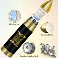 Happy Kwanzaa Christmas Bullet Tumbler African American Holiday Christmas Tree - Wonder Print Shop