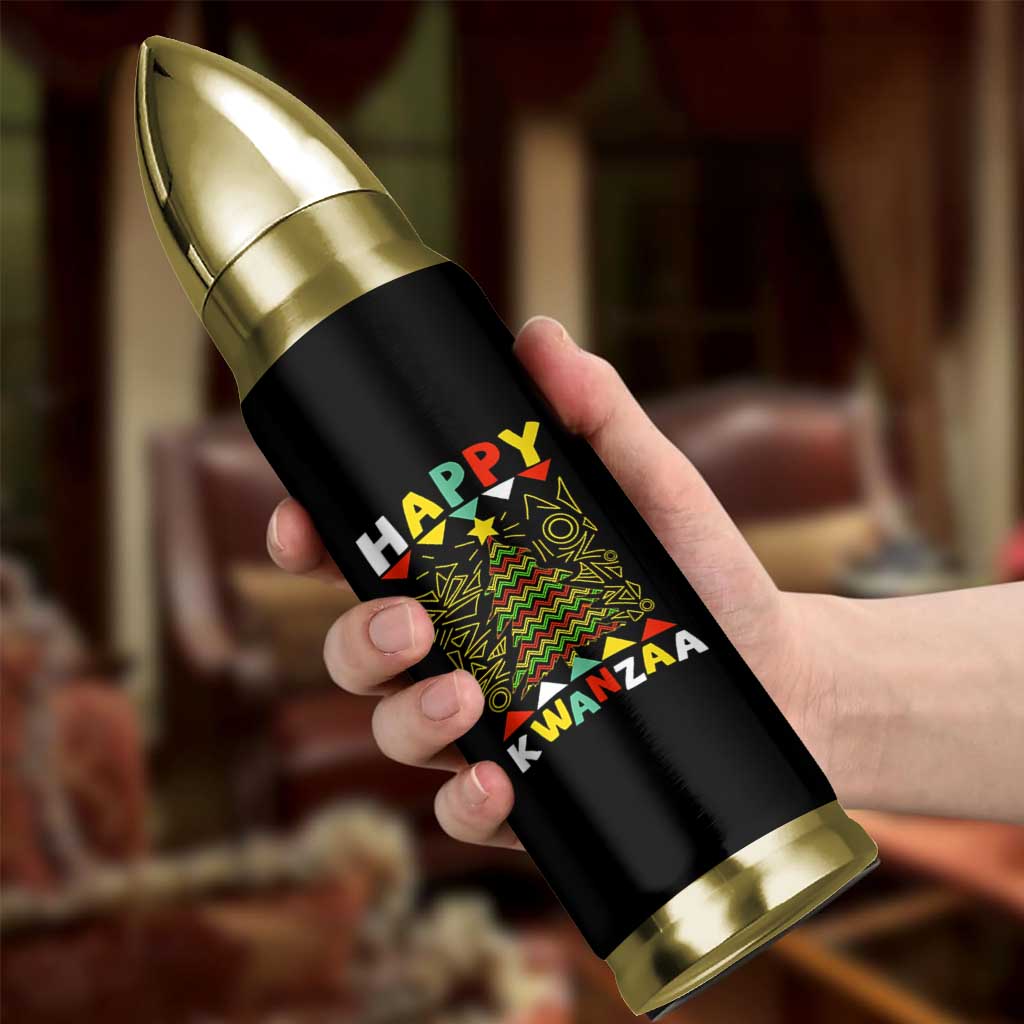 Happy Kwanzaa Christmas Bullet Tumbler African American Holiday Christmas Tree - Wonder Print Shop