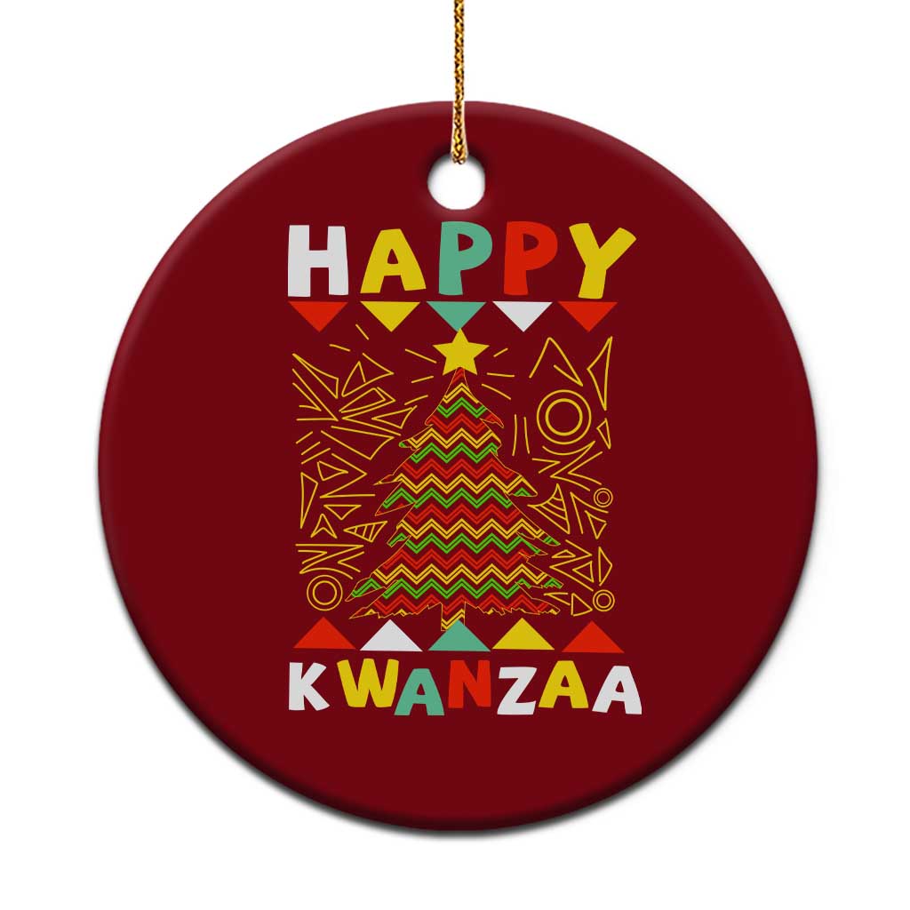 Happy Kwanzaa Christmas Ceramic Ornament African American Holiday Christmas Tree - Wonder Print Shop