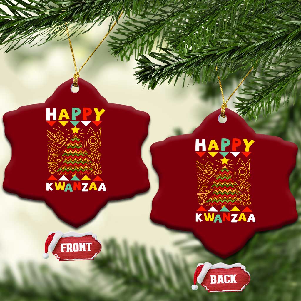 Happy Kwanzaa Christmas Ceramic Ornament African American Holiday Christmas Tree - Wonder Print Shop