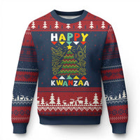 Happy Kwanzaa Xmas Ugly Christmas Sweater African American Holiday Xmas Tree - Wonder Print Shop