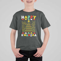 Happy Kwanzaa Christmas T Shirt For Kid African American Holiday Christmas Tree - Wonder Print Shop