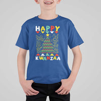 Happy Kwanzaa Christmas T Shirt For Kid African American Holiday Christmas Tree - Wonder Print Shop