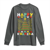 Happy Kwanzaa Christmas Long Sleeve Shirt African American Holiday Christmas Tree - Wonder Print Shop