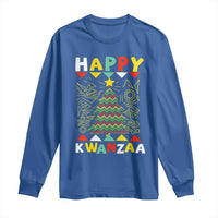 Happy Kwanzaa Christmas Long Sleeve Shirt African American Holiday Christmas Tree - Wonder Print Shop