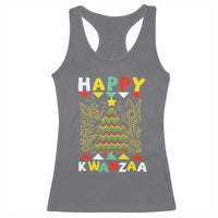 Happy Kwanzaa Christmas Racerback Tank Top African American Holiday Christmas Tree - Wonder Print Shop