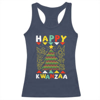 Happy Kwanzaa Christmas Racerback Tank Top African American Holiday Christmas Tree - Wonder Print Shop