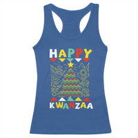 Happy Kwanzaa Christmas Racerback Tank Top African American Holiday Christmas Tree - Wonder Print Shop