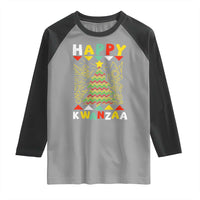 Happy Kwanzaa Christmas Raglan Shirt African American Holiday Christmas Tree - Wonder Print Shop