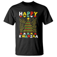 Happy Kwanzaa Christmas T Shirt African American Holiday Christmas Tree - Wonder Print Shop