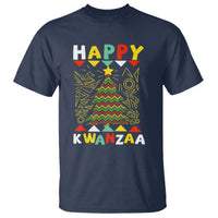 Happy Kwanzaa Christmas T Shirt African American Holiday Christmas Tree - Wonder Print Shop