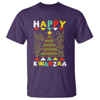 Happy Kwanzaa Christmas T Shirt African American Holiday Christmas Tree - Wonder Print Shop