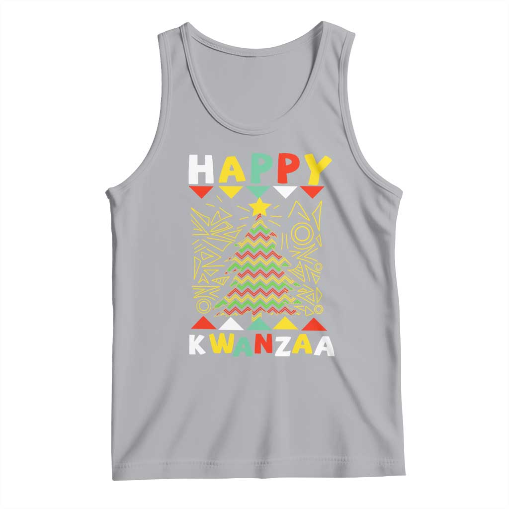 Happy Kwanzaa Christmas Tank Top African American Holiday Christmas Tree - Wonder Print Shop