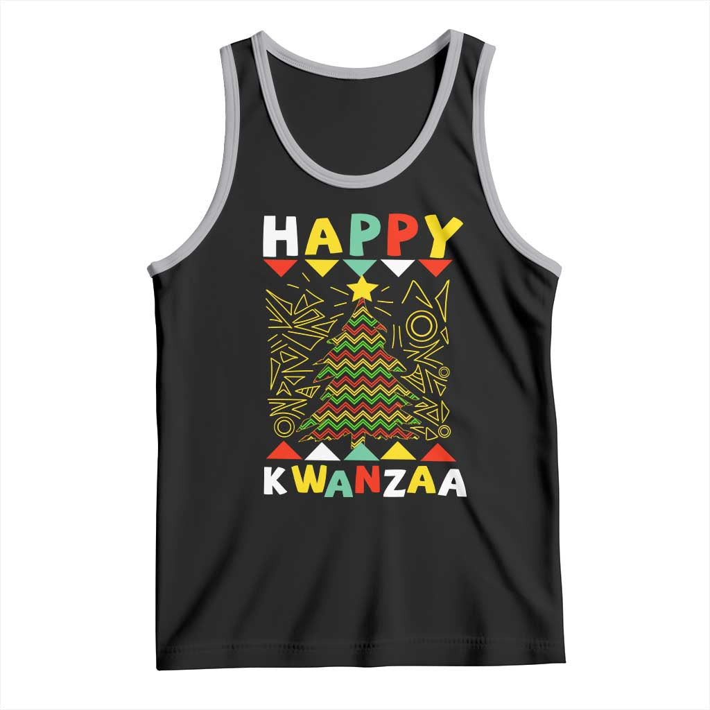 Happy Kwanzaa Christmas Tank Top African American Holiday Christmas Tree - Wonder Print Shop