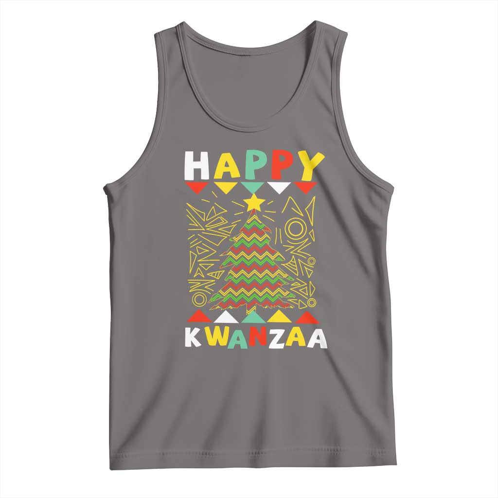 Happy Kwanzaa Christmas Tank Top African American Holiday Christmas Tree - Wonder Print Shop