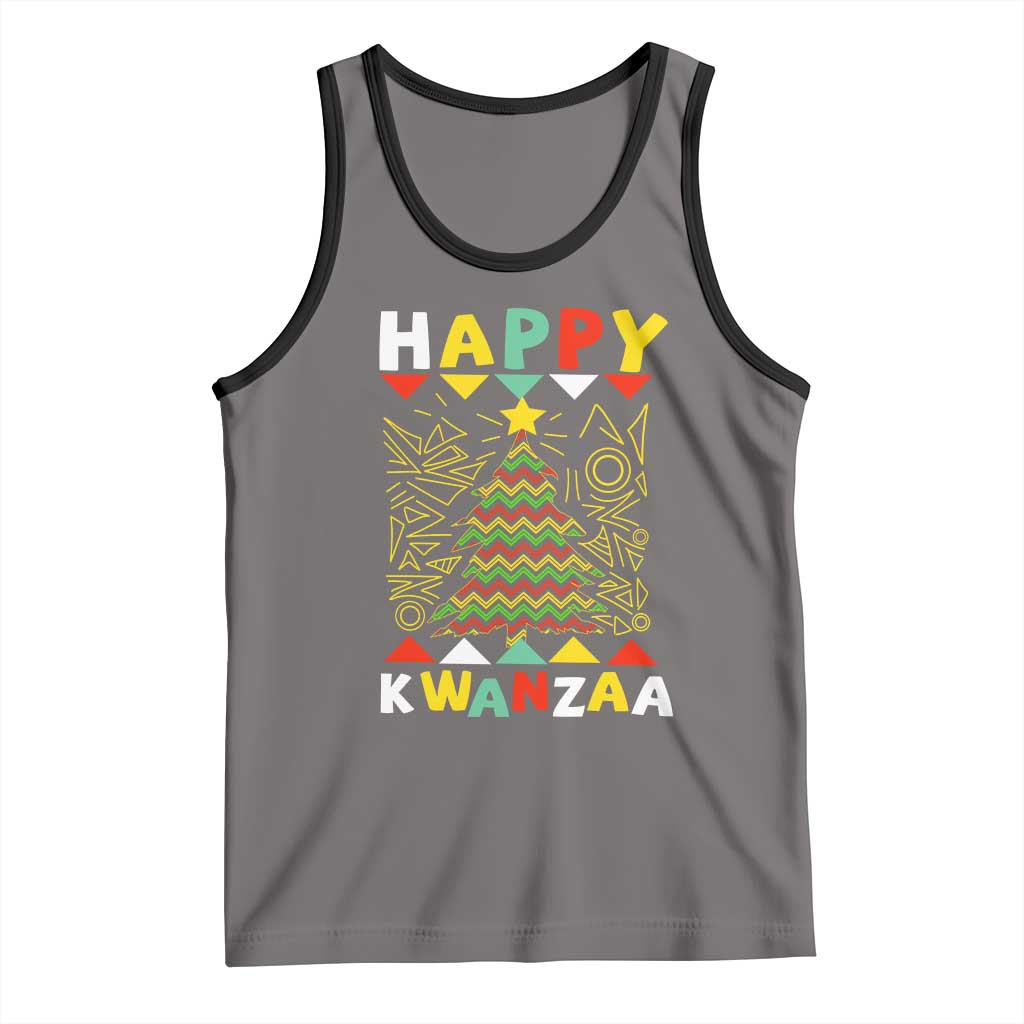 Happy Kwanzaa Christmas Tank Top African American Holiday Christmas Tree - Wonder Print Shop