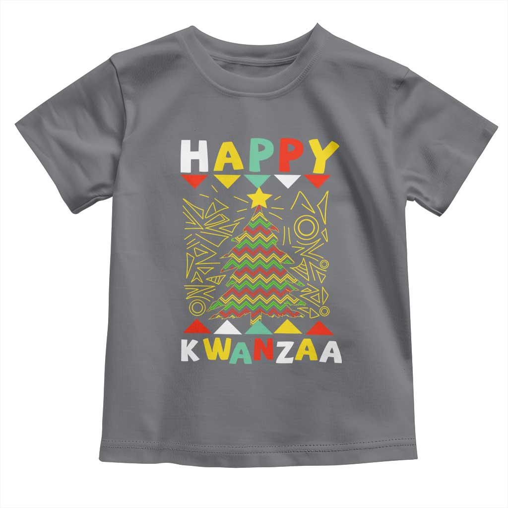 Happy Kwanzaa Christmas Toddler T Shirt African American Holiday Christmas Tree - Wonder Print Shop