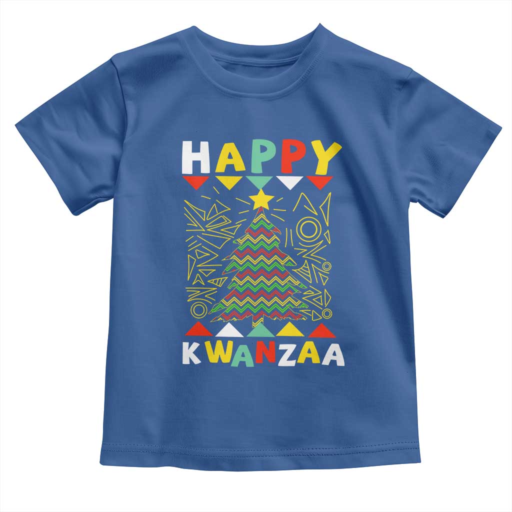 Happy Kwanzaa Christmas Toddler T Shirt African American Holiday Christmas Tree - Wonder Print Shop