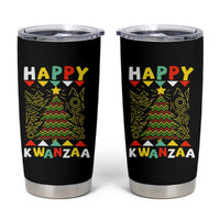 Happy Kwanzaa Christmas Tumbler Cup African American Holiday Christmas Tree - Wonder Print Shop