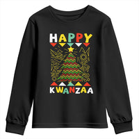 Happy Kwanzaa Christmas Youth Sweatshirt African American Holiday Christmas Tree - Wonder Print Shop