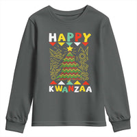 Happy Kwanzaa Christmas Youth Sweatshirt African American Holiday Christmas Tree - Wonder Print Shop