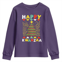 Happy Kwanzaa Christmas Youth Sweatshirt African American Holiday Christmas Tree - Wonder Print Shop