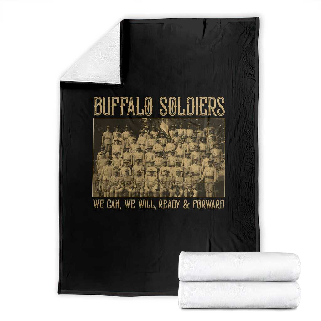 Buffalo Soldiers Throw Blanket 9th and 10th Cavalry African American Heros Black Soldiers - Wonder Print Shop