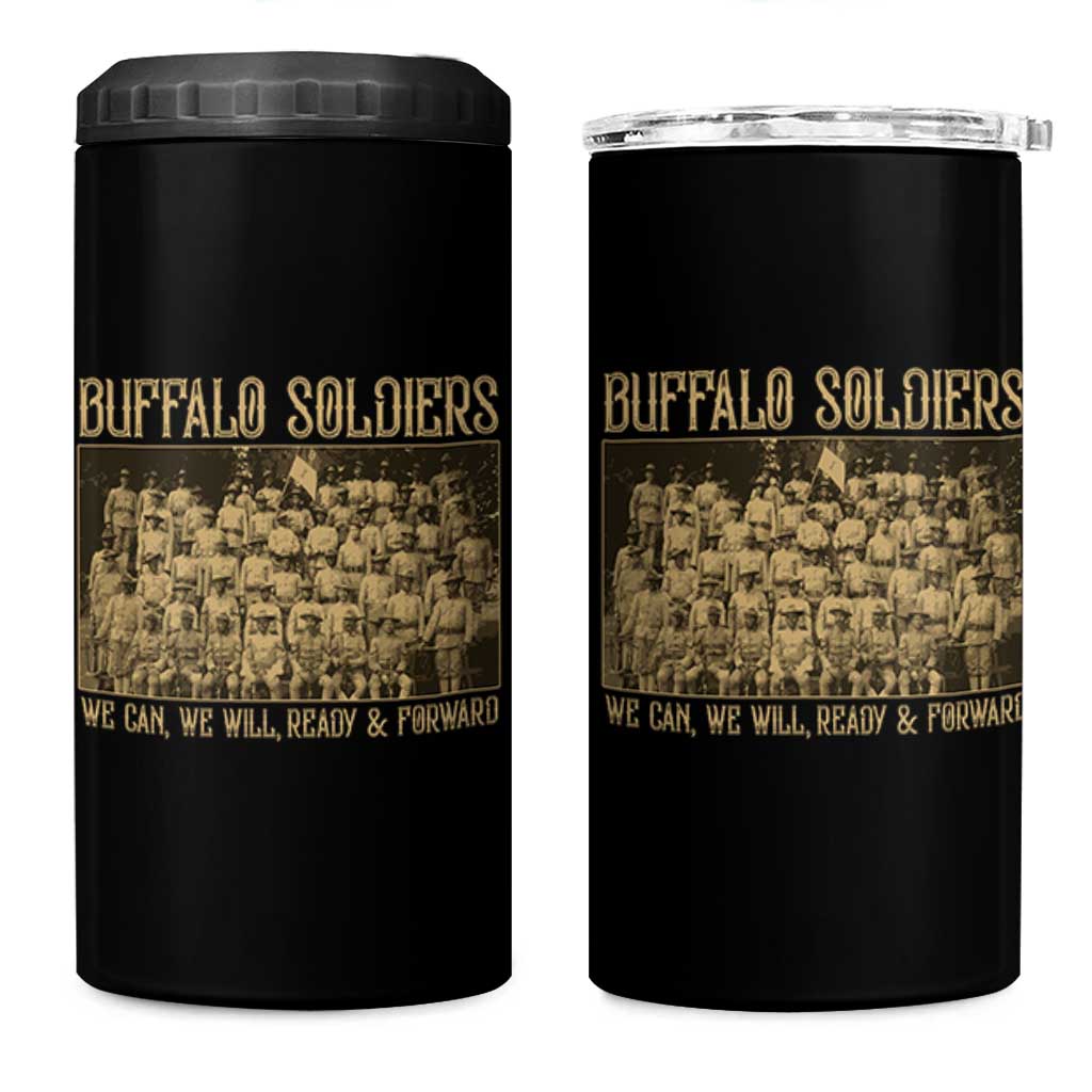 Buffalo Soldiers 4 in 1 Can Cooler Tumbler 9th and 10th Cavalry African American Heros Black Soldiers - Wonder Print Shop