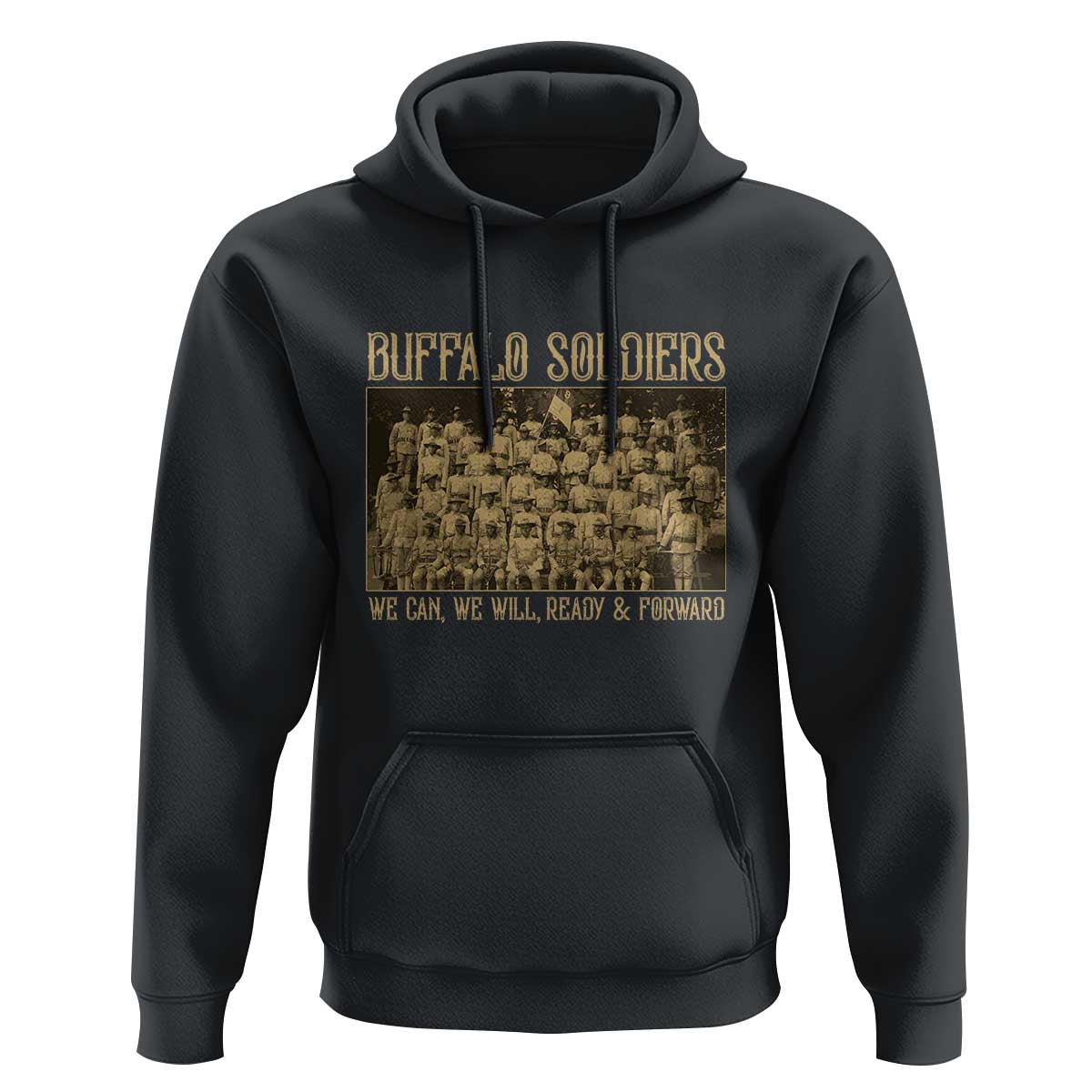 Buffalo Soldiers Hoodie 9th and 10th Cavalry African American Heros Black Soldiers - Wonder Print Shop