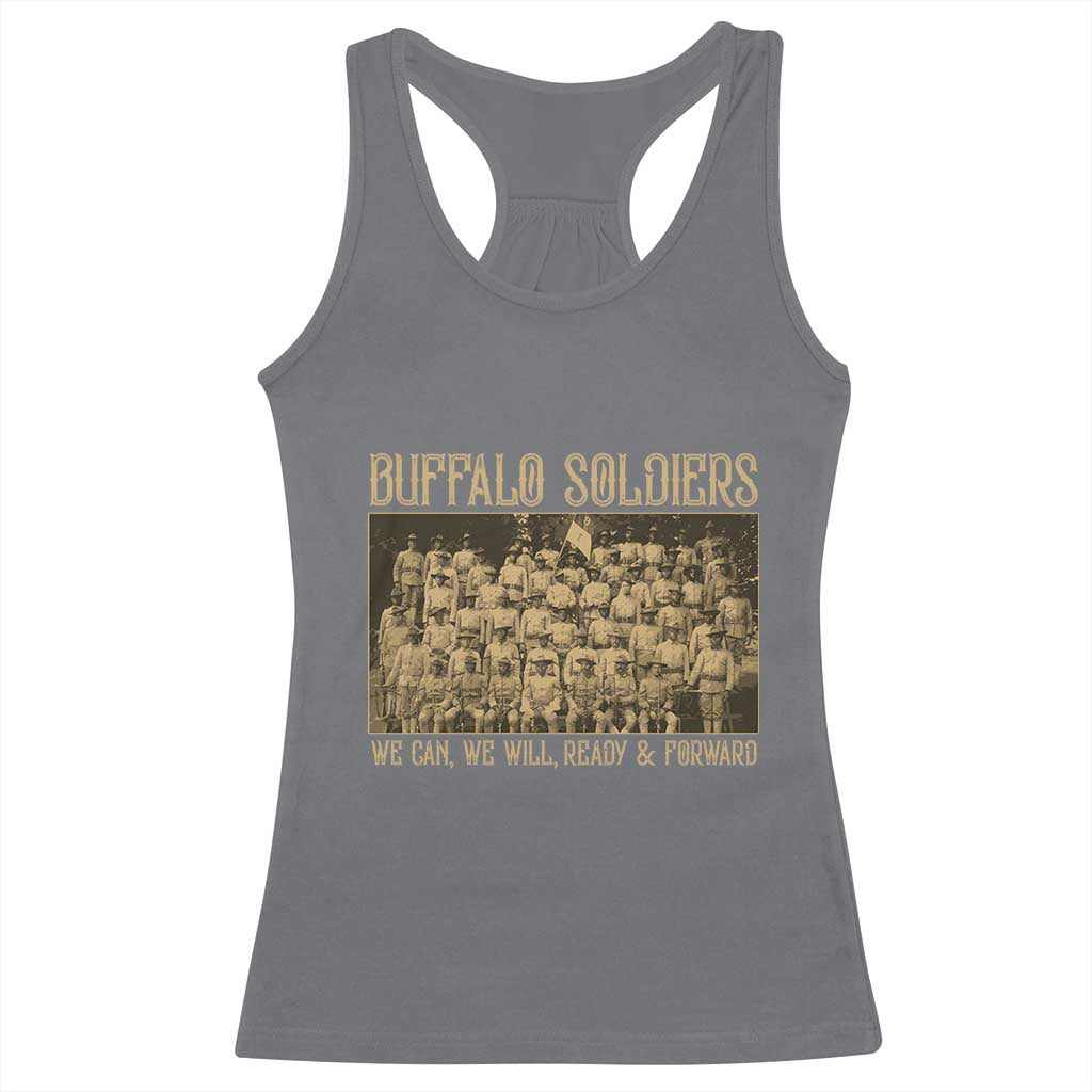 Buffalo Soldiers Racerback Tank Top 9th and 10th Cavalry African American Heros Black Soldiers - Wonder Print Shop