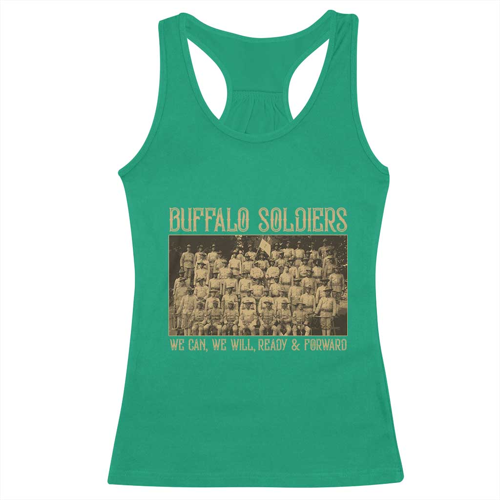 Buffalo Soldiers Racerback Tank Top 9th and 10th Cavalry African American Heros Black Soldiers - Wonder Print Shop