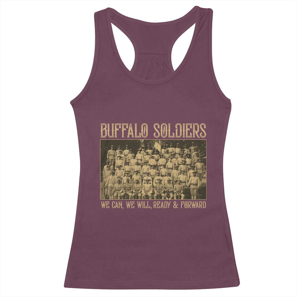 Buffalo Soldiers Racerback Tank Top 9th and 10th Cavalry African American Heros Black Soldiers - Wonder Print Shop