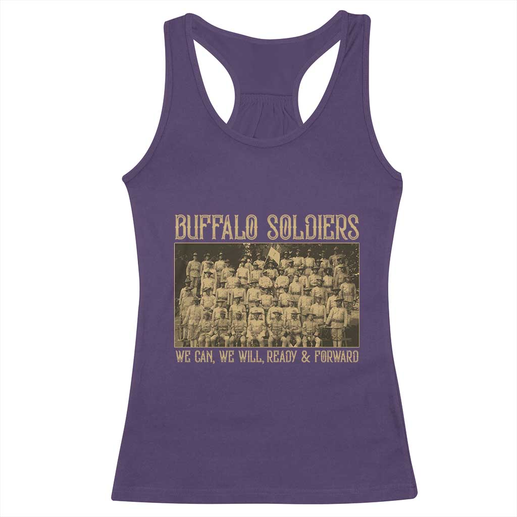 Buffalo Soldiers Racerback Tank Top 9th and 10th Cavalry African American Heros Black Soldiers - Wonder Print Shop