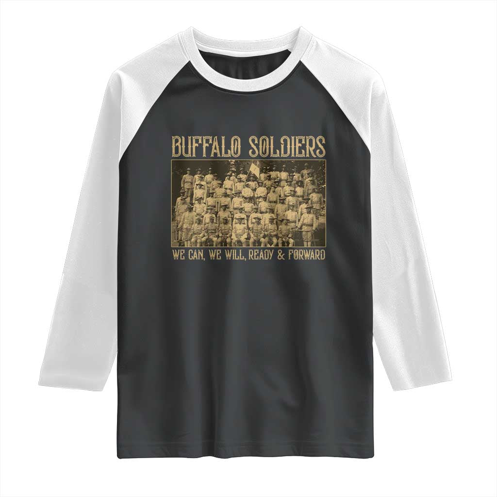 Buffalo Soldiers Raglan Shirt 9th and 10th Cavalry African American Heros Black Soldiers - Wonder Print Shop