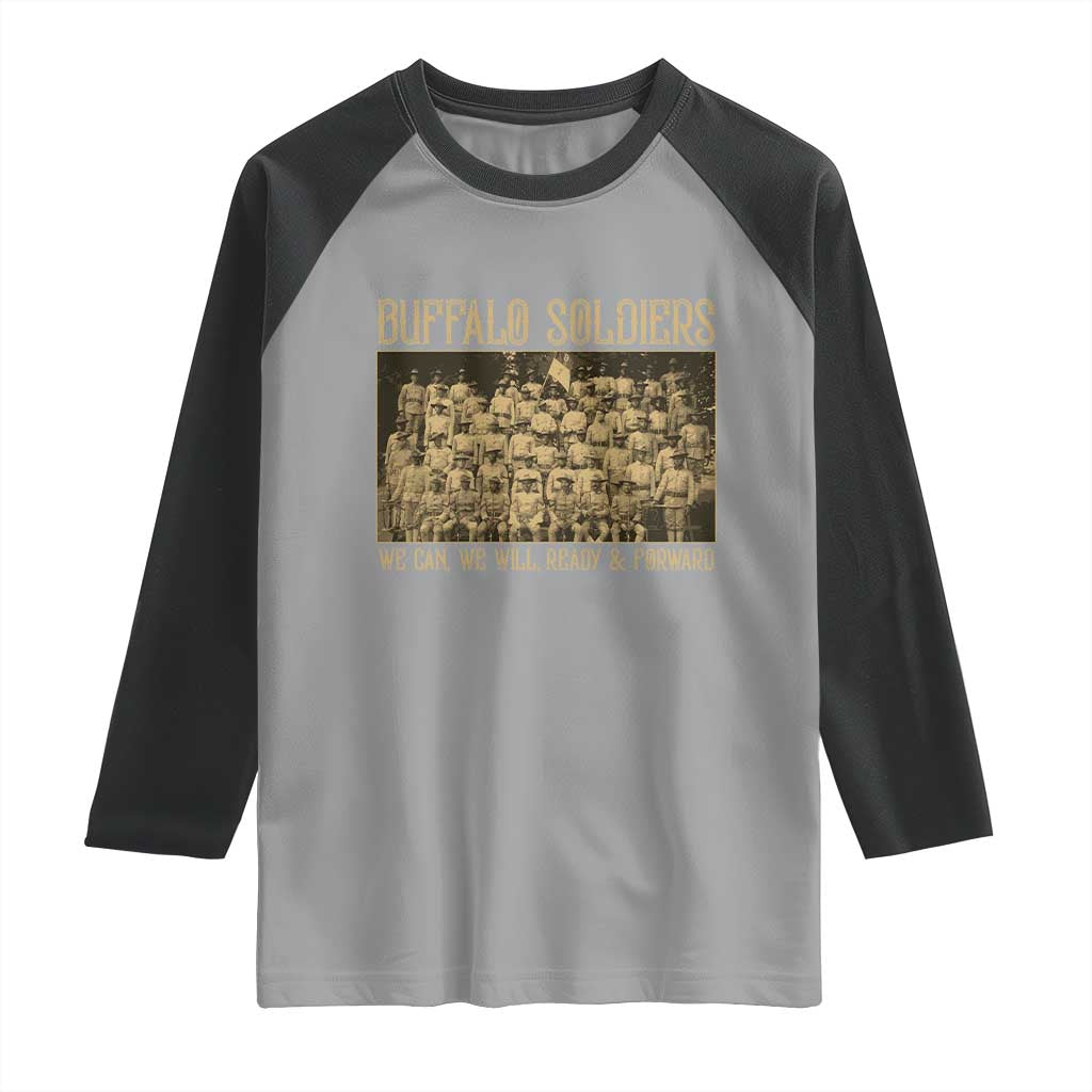 Buffalo Soldiers Raglan Shirt 9th and 10th Cavalry African American Heros Black Soldiers - Wonder Print Shop