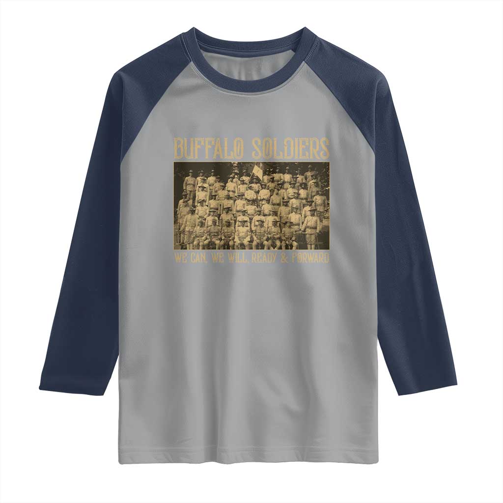 Buffalo Soldiers Raglan Shirt 9th and 10th Cavalry African American Heros Black Soldiers - Wonder Print Shop