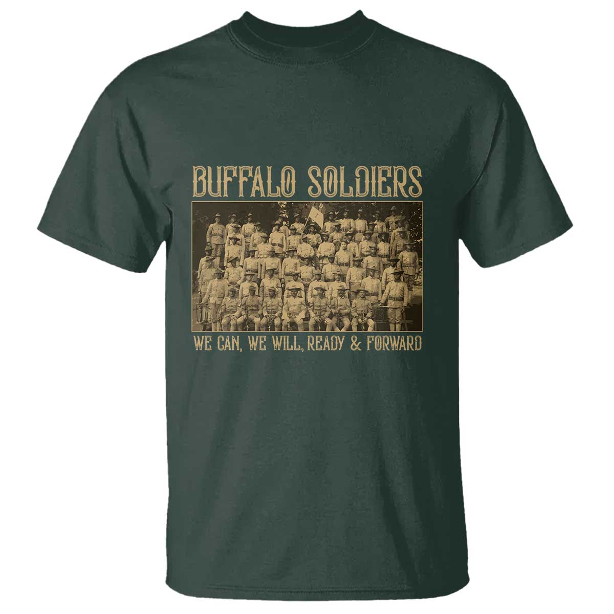 Buffalo Soldiers T Shirt 9th and 10th Cavalry African American Heros Black Soldiers - Wonder Print Shop