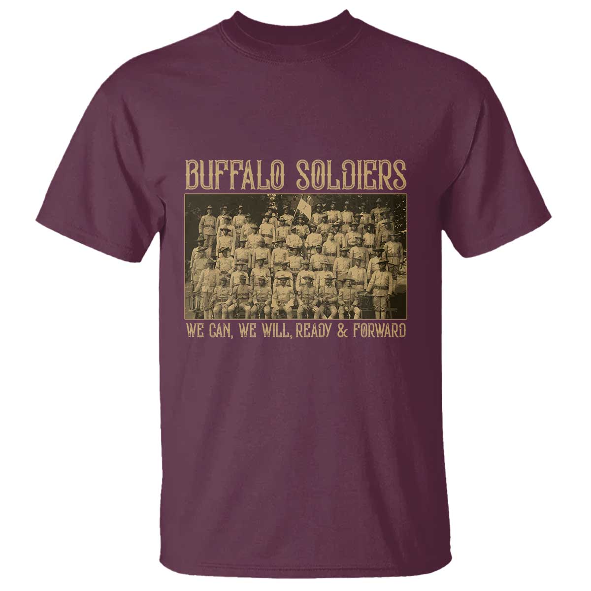 Buffalo Soldiers T Shirt 9th and 10th Cavalry African American Heros Black Soldiers - Wonder Print Shop