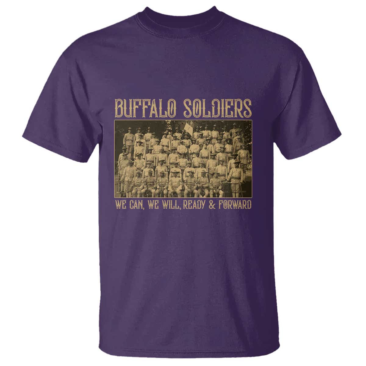 Buffalo Soldiers T Shirt 9th and 10th Cavalry African American Heros Black Soldiers - Wonder Print Shop