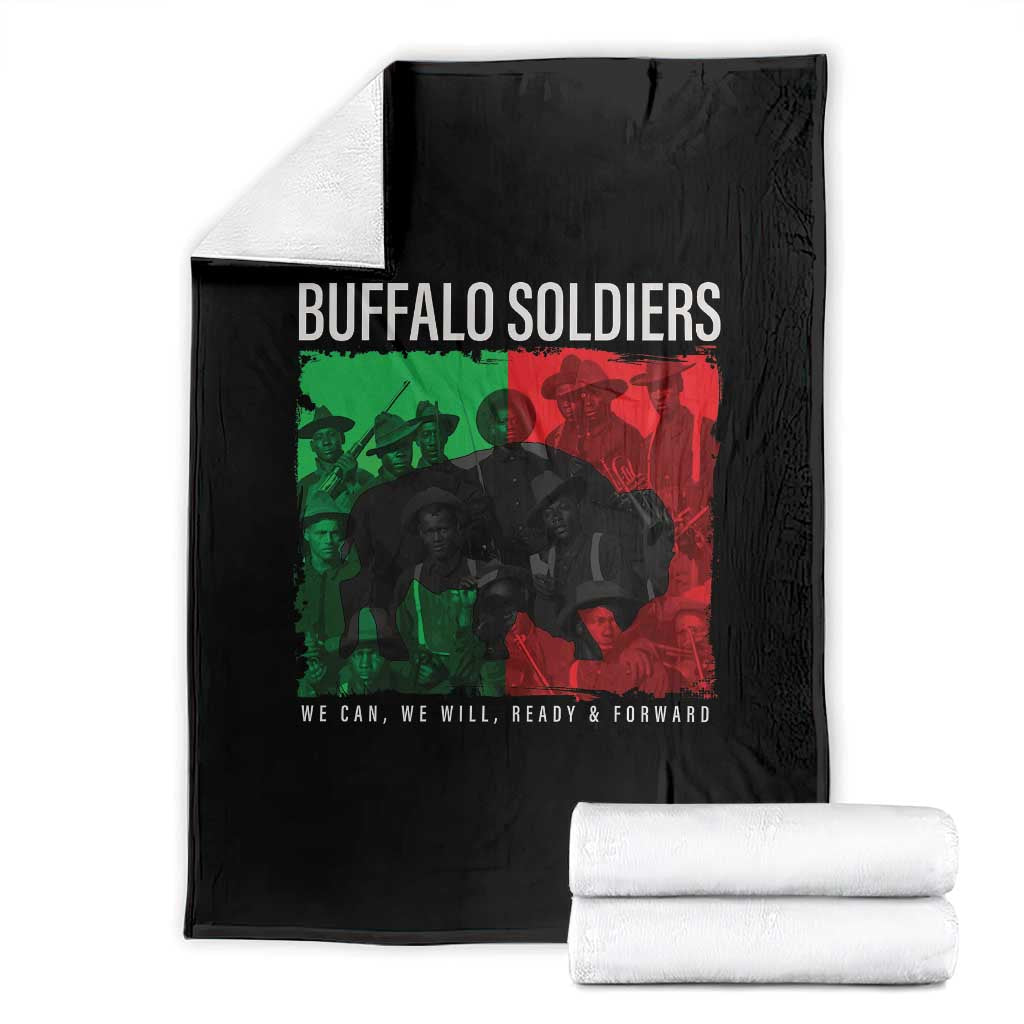 Buffalo Soldiers Throw Blanket 9th and 10th Cavalry Afro African American Heros - Wonder Print Shop