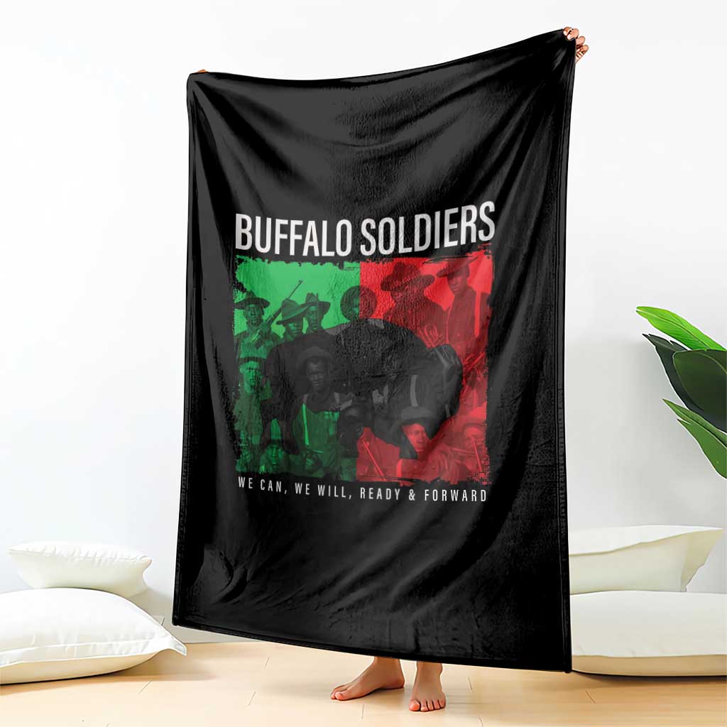 Buffalo Soldiers Throw Blanket 9th and 10th Cavalry Afro African American Heros - Wonder Print Shop