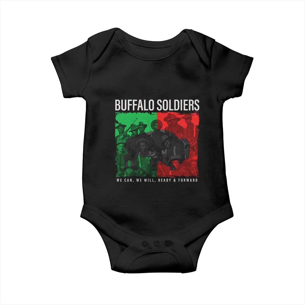 Buffalo Soldiers Baby Onesie 9th and 10th Cavalry Afro African American Heros - Wonder Print Shop