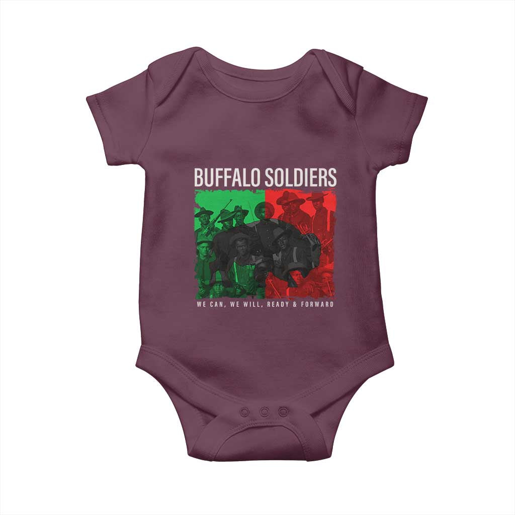 Buffalo Soldiers Baby Onesie 9th and 10th Cavalry Afro African American Heros - Wonder Print Shop