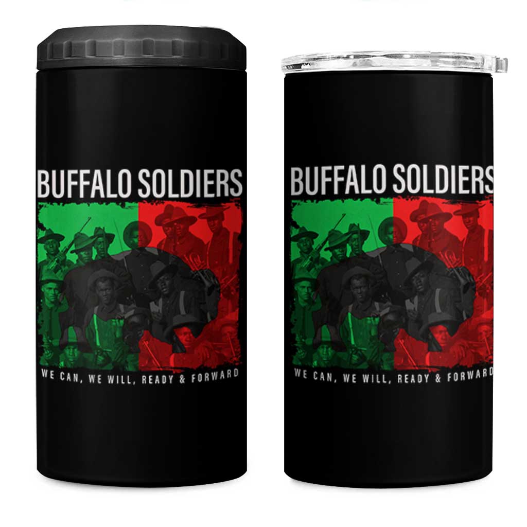 Buffalo Soldiers 4 in 1 Can Cooler Tumbler 9th and 10th Cavalry Afro African American Heros - Wonder Print Shop