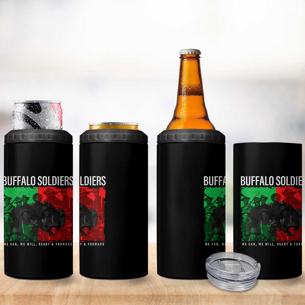 Buffalo Soldiers 4 in 1 Can Cooler Tumbler 9th and 10th Cavalry Afro African American Heros - Wonder Print Shop