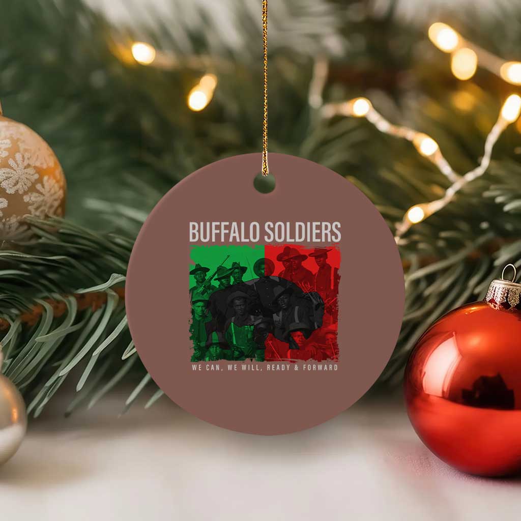 Buffalo Soldiers Ceramic Ornament 9th and 10th Cavalry Afro African American Heros - Wonder Print Shop