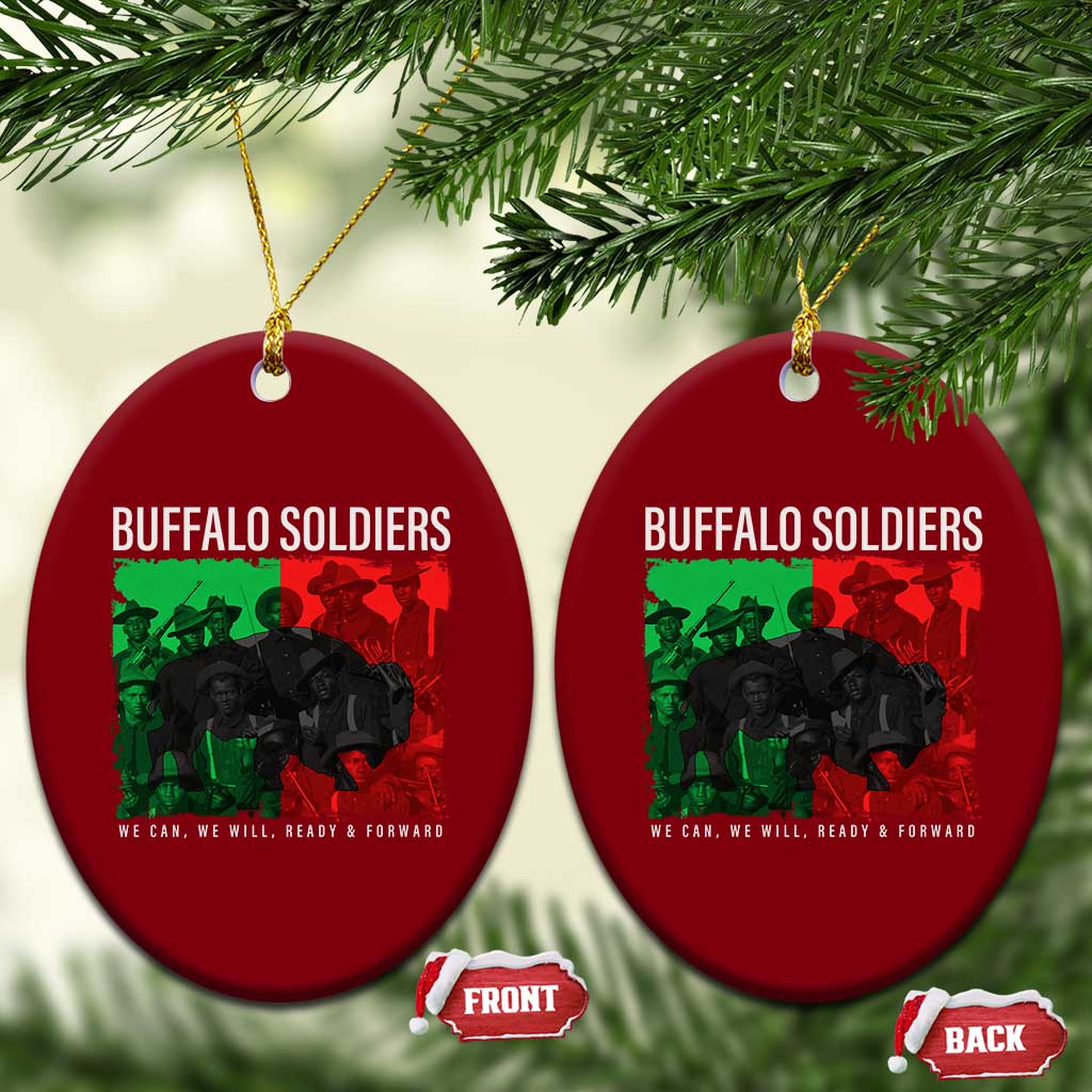 Buffalo Soldiers Ceramic Ornament 9th and 10th Cavalry Afro African American Heros - Wonder Print Shop