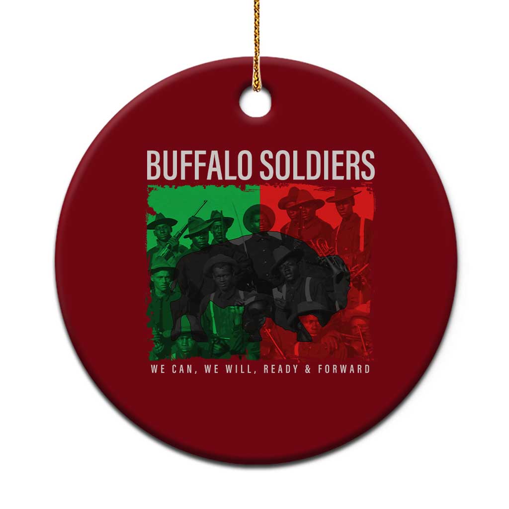 Buffalo Soldiers Ceramic Ornament 9th and 10th Cavalry Afro African American Heros - Wonder Print Shop